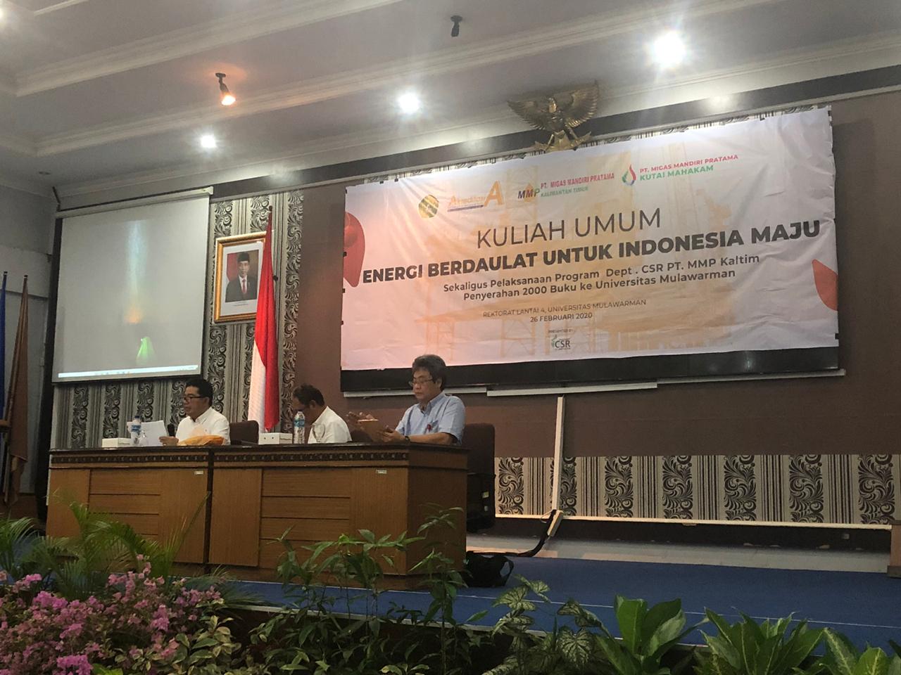 PT. MMP Kaltim Isi Kuliah Umum dan Salurkan CSR 2000 Buku ke Unmul