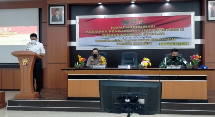 Pemkot Samarinda Bersama TNI-POLRI Gelar Rapat Koordinasi Pengamanan Idul Fitri 1442 H