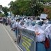 Siswa SMA 10 Samarinda Aksi Damai didepan Kantor Gubernur Merespon Pembongkaran Asrama Oleh Yayasan Melati