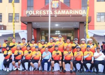 HUT Bhayangkara Tahun 2020, Polda Kaltim Adakan Kejuaraan Sepeda Rute Samarinda – Balikpapan