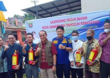 Disdamkar Samarinda Launching Kota Taguh Bakar, Rusmadi : Mitigasi Bahaya Kebakaran Melalui Apar dan Edukasi Masyarakat