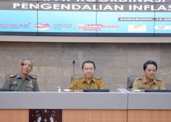 Rakor Pengendalian Inflasi Bersama Mendagri, Kota Samarinda Terpantau Kategori Terkendali