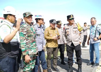 Pj Bupati PPU Dampingi Kapolda Kaltim dan Pangdam VI Mulawarman Tinjau Pembangunan Bandara VVIP