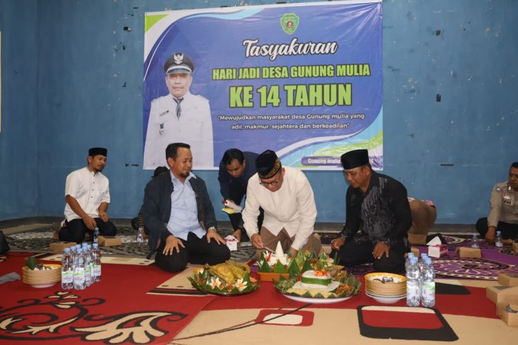 Pj Bupati PPU Makmur Marbun Hadiri Hari Jadi Ke-14 Desa Gunung Mulia Babulu