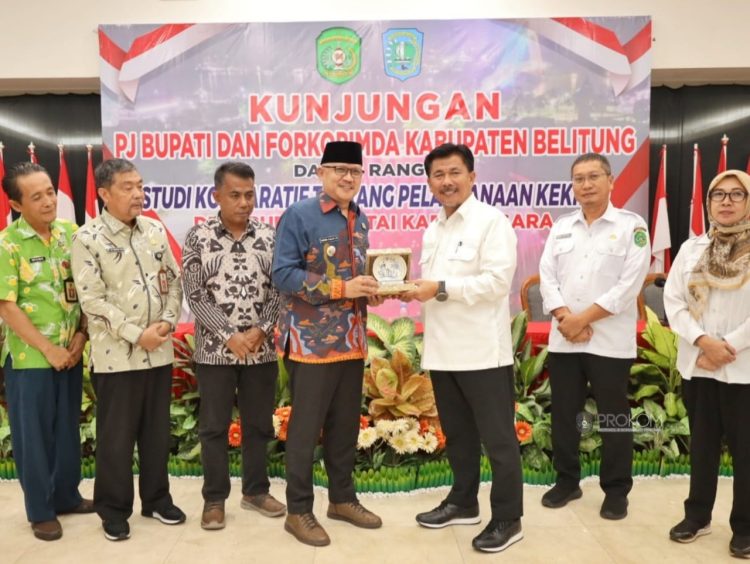 Sekda Kukar, Sunggono menerima kunjungan studi komparatif Kabupaten Belitung (dok.Prokom Kukar/Linimasa.co)