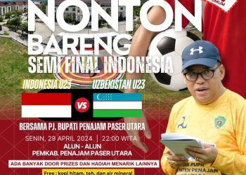 Pemkab PPU Gelar Nobar Semifinal Piala Asia U-23, Masyarakat Disediakan Kopi Gratis dan Doorprize