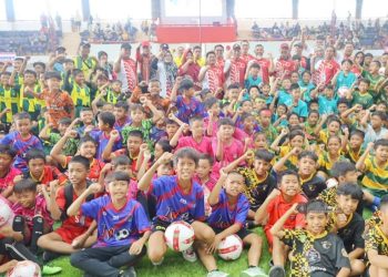 Peserta Festival Sepak Bola Usia Dini Dispora Kukar (dok.Prokom Kukar/Linimasa.co)