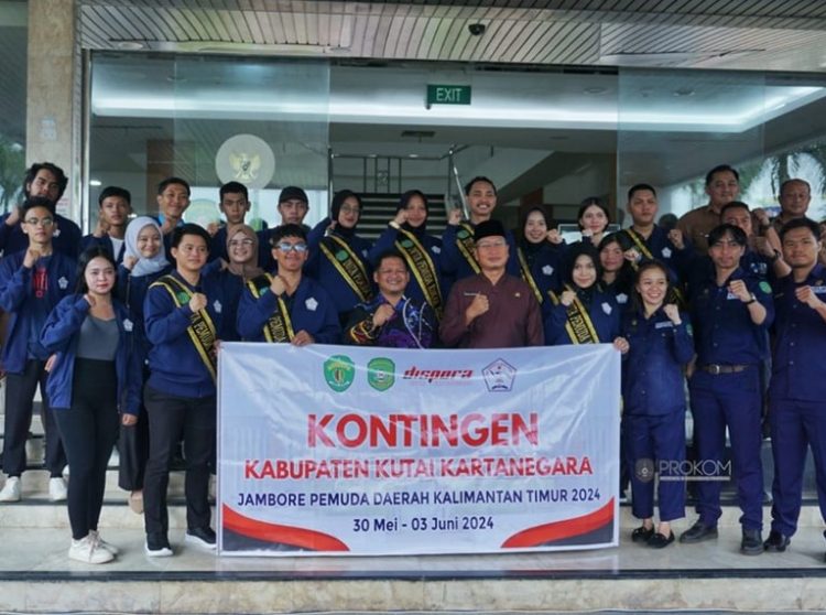 Rombongan Jambore Pemuda Kukar 2024 (dok.Prokom Kukar/Linimasa.co)