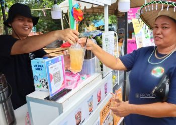 Horas, Pelaku UMKM HUT ke-22 KPBS (dok.Prokom Kukar/Linimasa.co)