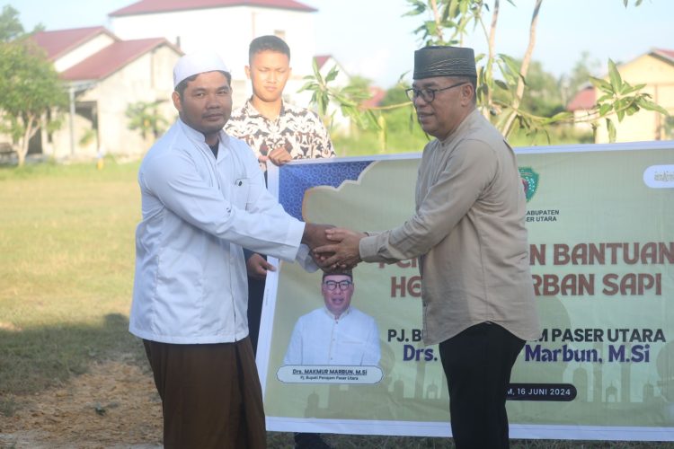 Pj Bupati PPU Serahkan Langsung Sejumlah Hewan Kurban ke Ponpes dan Masjid