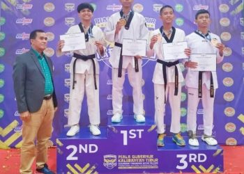 Para Juara Taekwondo tingkat Provinsi Kaltim 2024 (dok.Prokom Kukar/Linimasa.co)
