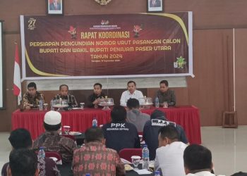 Rapat KPU Bahas Pengundian Nomor Urut Pilkada PPU, Sekda Tohar Tekankan Persiapan Pengamanan