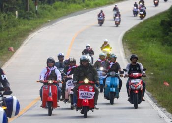 Dukung Ekosistem Kendaraan Listrik, Pj Bupati PPU Gelar Riding Bersama Komunitas Menuju IKN