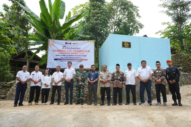 KAI Daop 6 Yogyakarta Resmikan Tandon Air Bersih untuk Masyarakat Gunungkidul Lewat Program TJSL