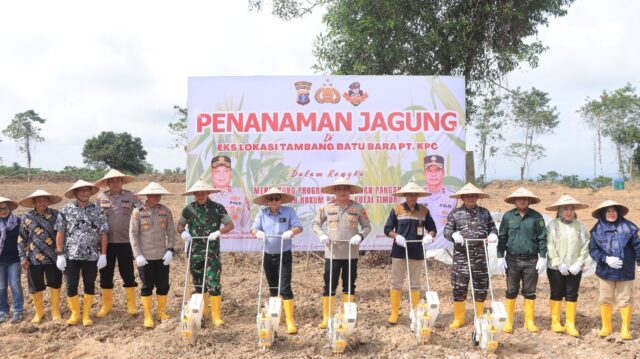 Lahan Eks Tambang Berubah Produktif, Polri Dorong Jagung Jadi Penopang Pangan Kaltim