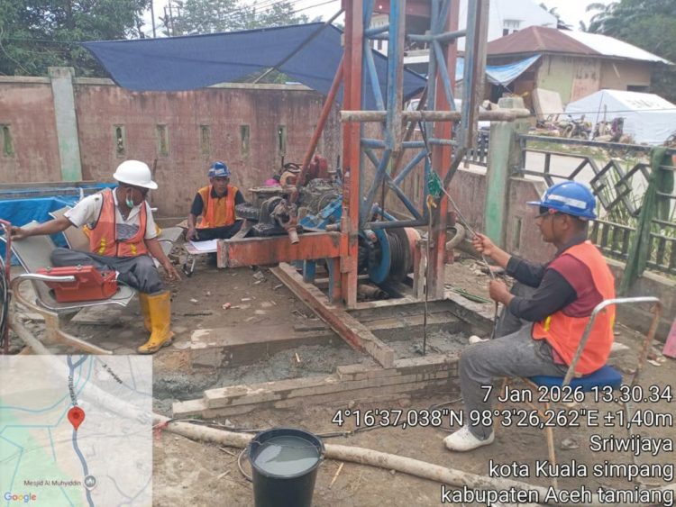 Kementerian PU Sudah Mengalirkan Air Bersih Kembali Melalui Sumur Bor, Pulihkan Kehidupan dan Ibadah Warga Aceh Tamiang Pascabencana