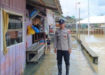 Waspadai Luapan Sungai Merban, Polsubsektor Batu Ampar Dorong Pembentukan Posko Siaga Banjir