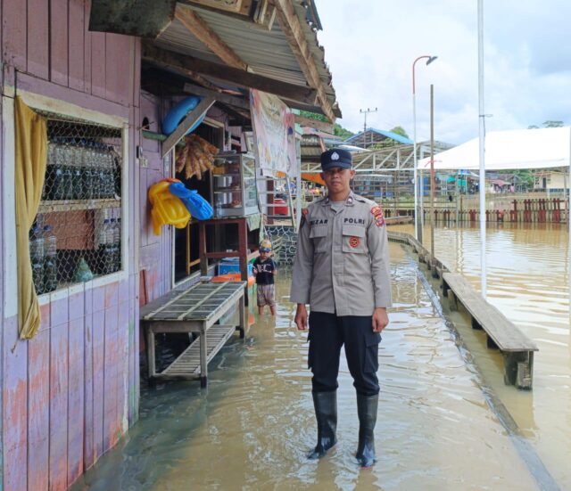 Waspadai Luapan Sungai Merban, Polsubsektor Batu Ampar Dorong Pembentukan Posko Siaga Banjir
