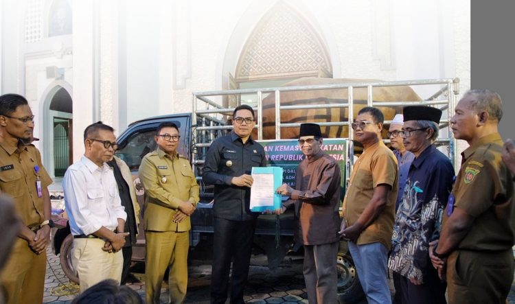 Wali Kota Samarinda Serahkan Bantuan Sapi Kurban Presiden untuk Masjid Raya Darussalam