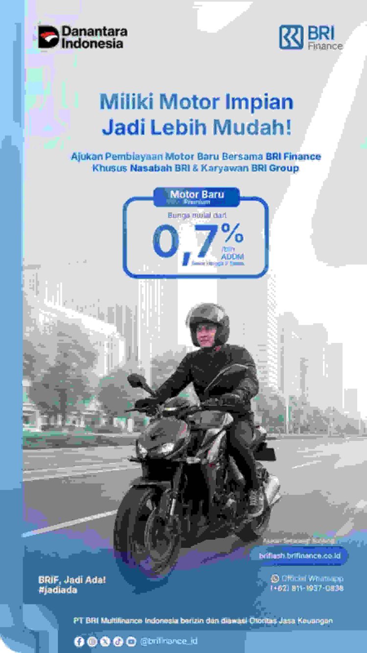 Hadirkan Pembiayaan Motor Baru Premium, BRI Finance Tawarkan Bunga Mulai 0,7% per Bulan