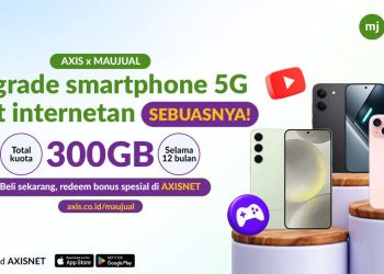 Maujual Gandeng AXIS Hadirkan Promo Smartphone 5G Bekas dengan Bonus Kuota