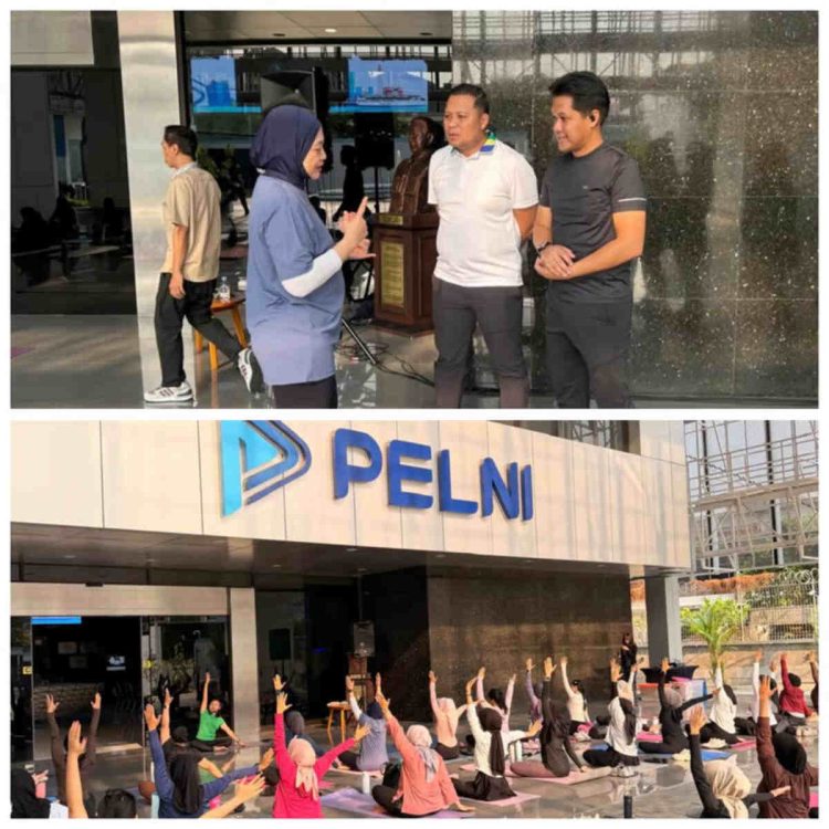 BRI x Pelni Gelar Yoga Session, Perkuat Sinergi dan Wujudkan Work Life Balance